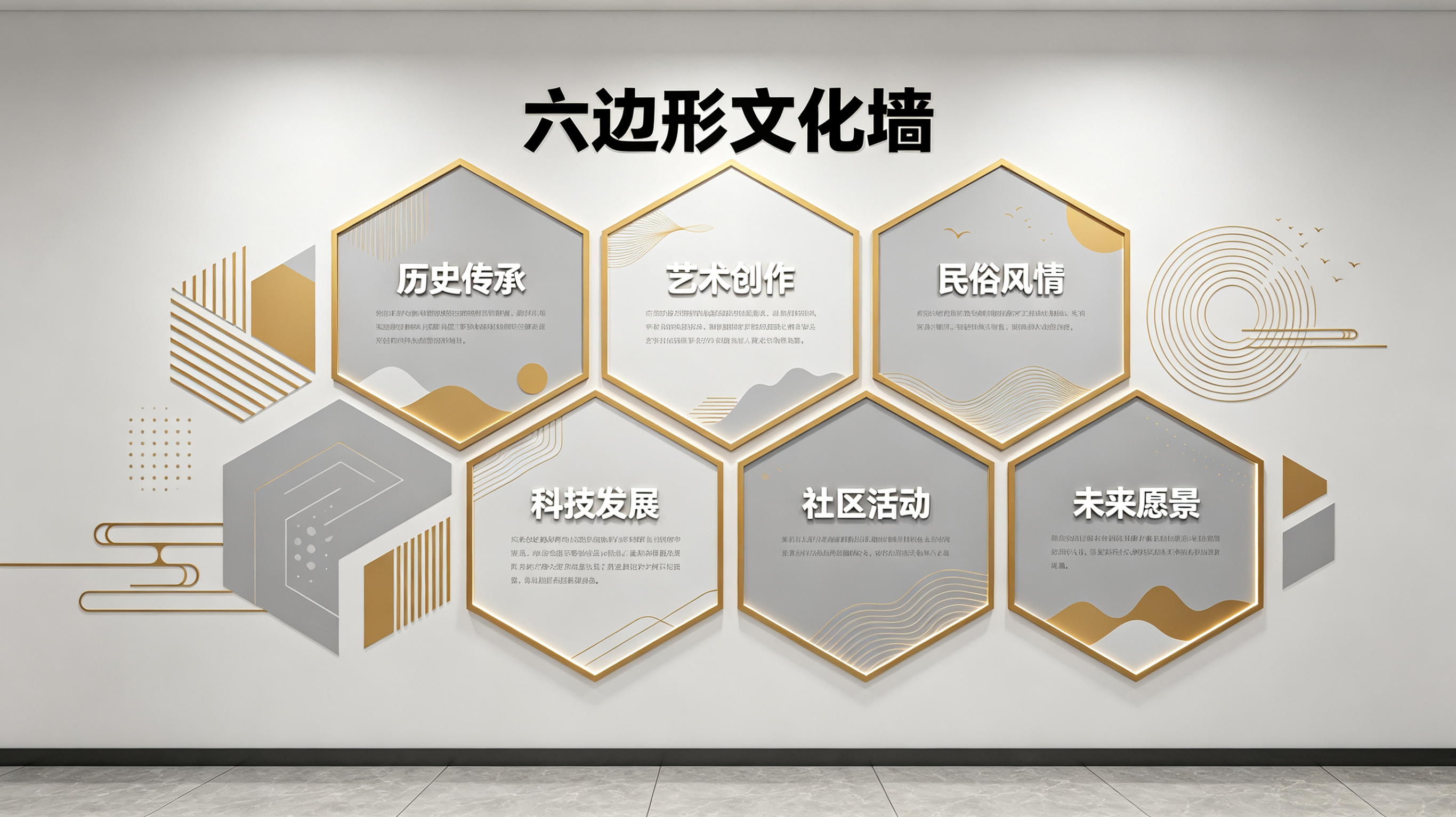 道孚企业文化墙 | 六边形信息美学